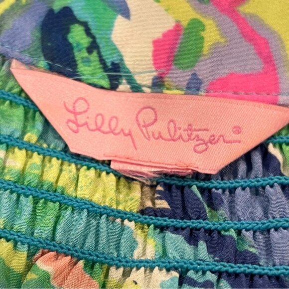 Lilly Pulitzer Bailey Halter Midi Dress 100% Silk size Large - Picture 10 of 15